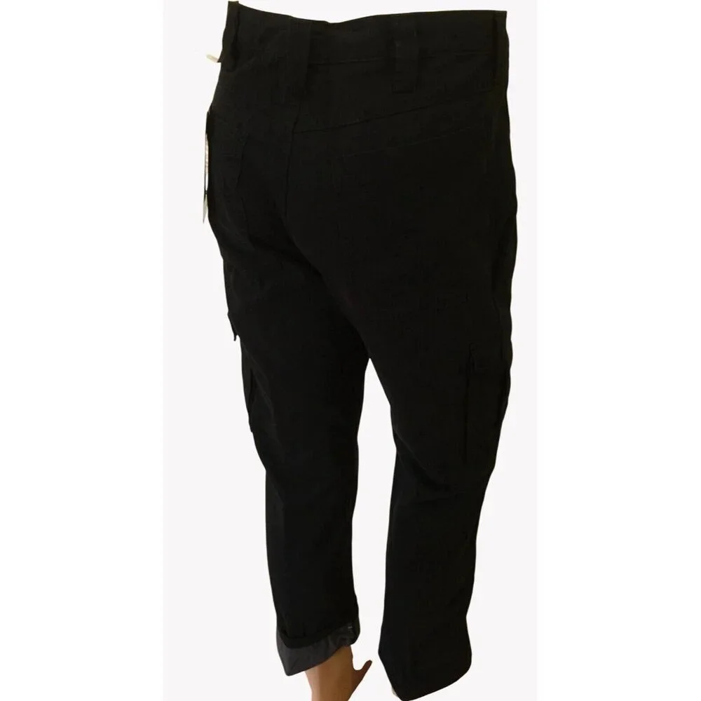 NWT Wrangler Five Star Relaxed Fit Cargo Pants Fleece Lined Black 34 x 32 - Picture 10 of 11